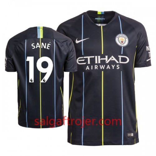 Manchester City Fodboldtrøjer Sane 19 Udebanesæt 2018/19 Kort ærmer Manchester City Fodboldtrøjer Sane 19 Udebanesæt 2018/19 Kort ærmer